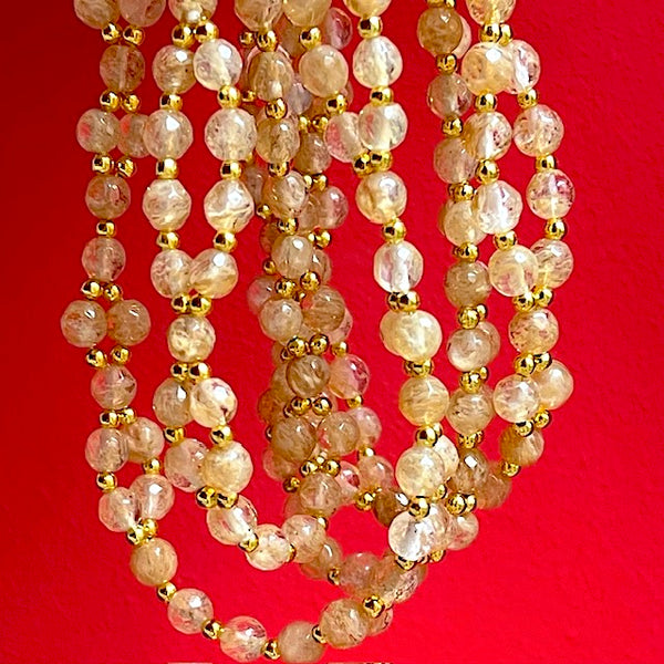 Tantric Mala Necklace: Citrine 6 mm