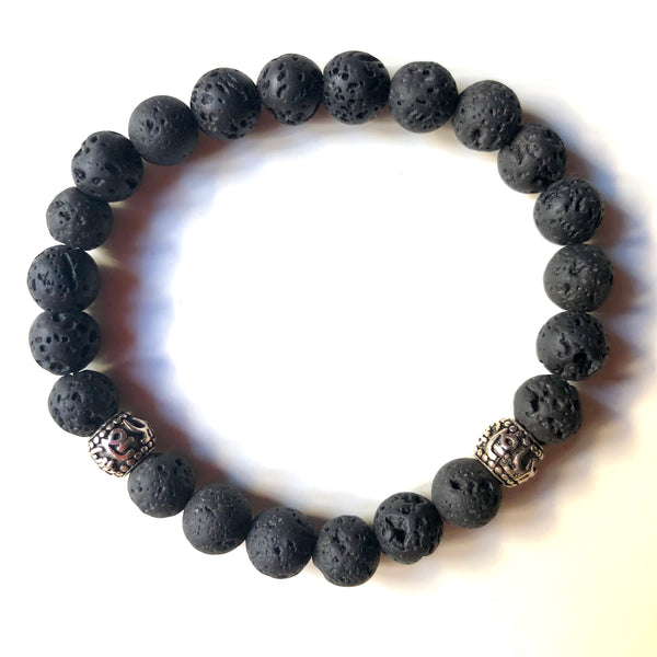 Lavastone Mala Bracelet, Wrist Mala Beads, Yoga Bracelet, Mala Bracelet