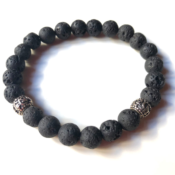 Lavastone Mala Bracelet, Wrist Mala Beads, Yoga Bracelet, Mala Bracelet
