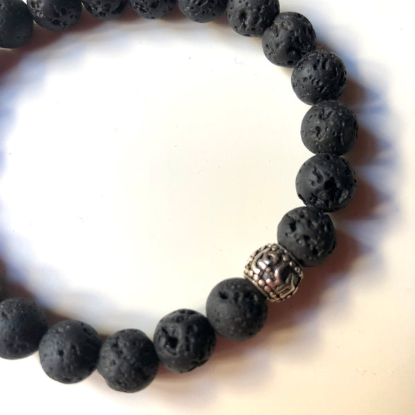 Lavastone Mala Bracelet, Wrist Mala Beads, Yoga Bracelet, Mala Bracelet