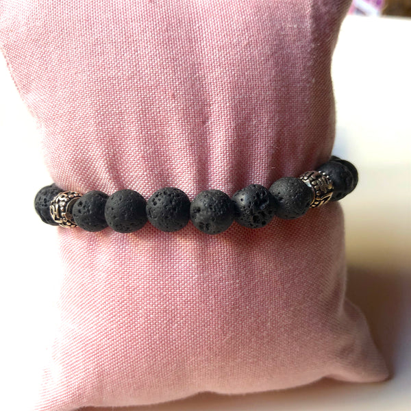 Lavastone Mala Bracelet, Wrist Mala Beads, Yoga Bracelet, Mala Bracelet