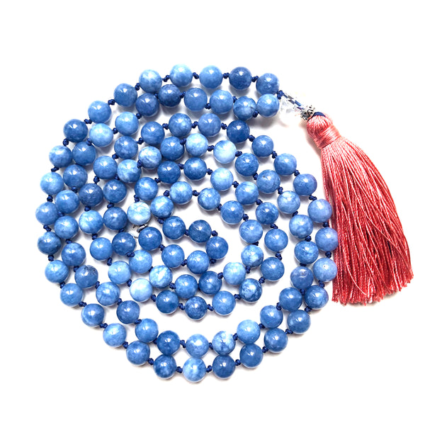 Jade Mala Beads, Clove, 108 Mala, Mala Necklace, Knotted Necklace, Yoga Jewelry, Meditation Beads