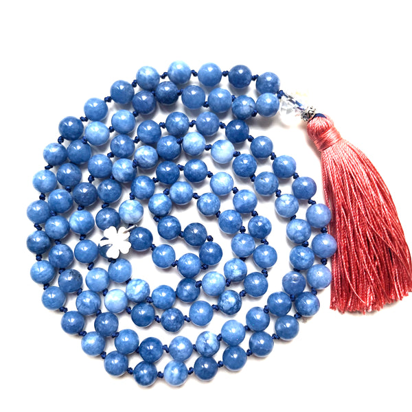 Jade Mala Beads, Clove, 108 Mala, Mala Necklace, Knotted Necklace, Yoga Jewelry, Meditation Beads