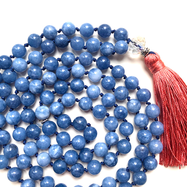 Jade Mala Beads, Clove, 108 Mala, Mala Necklace, Knotted Necklace, Yoga Jewelry, Meditation Beads