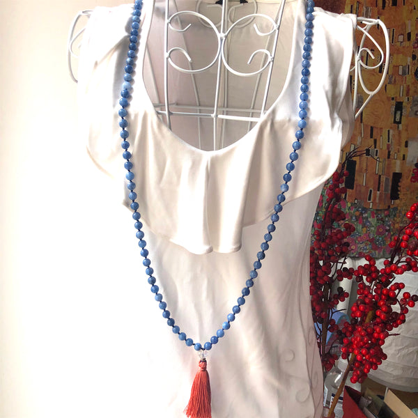 Jade Mala Beads, Clove, 108 Mala, Mala Necklace, Knotted Necklace, Yoga Jewelry, Meditation Beads