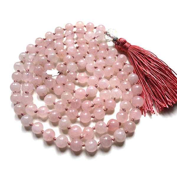 Rose Quartz Mala Beads, 108 Mala, Mala Necklace, Yoga Jewelry, Self Love