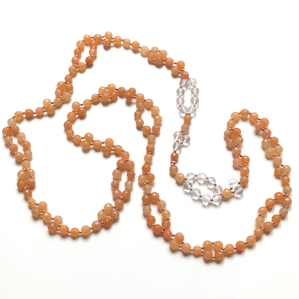 Tantric Mala necklace 6 mm aventurine quartz