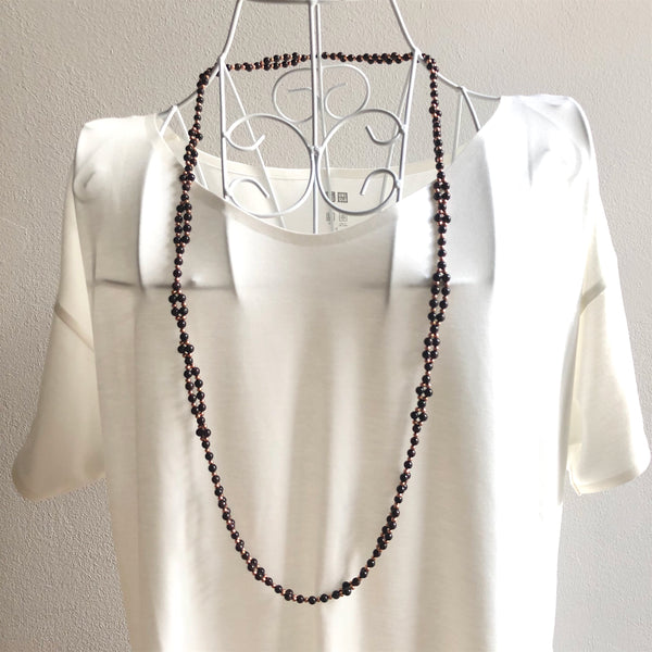 Tantric Mala Necklace: Garnet 6 mm.