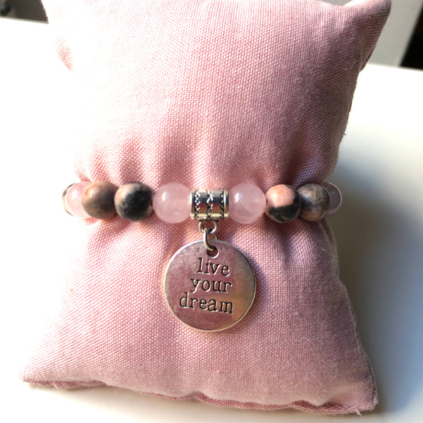 Jasper Mala Bracelet, Wrist Mala Beads, Live Your Dream, Yoga Bracelet, Mala Bracelet, Yoga Armband