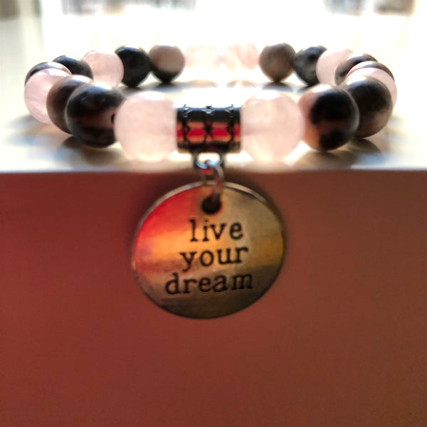Jasper Mala Bracelet, Wrist Mala Beads, Live Your Dream, Yoga Bracelet, Mala Bracelet, Yoga Armband