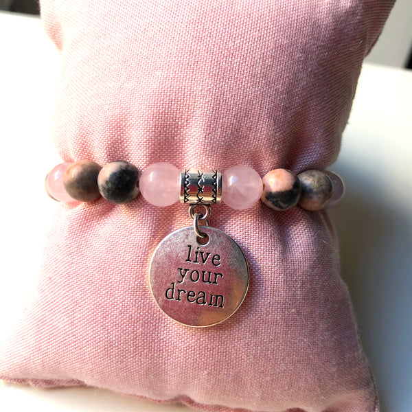 Jasper Mala Bracelet, Wrist Mala Beads, Live Your Dream, Yoga Bracelet, Mala Bracelet, Yoga Armband