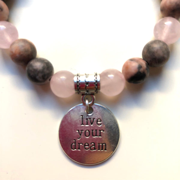 Jasper Mala Bracelet, Wrist Mala Beads, Live Your Dream, Yoga Bracelet, Mala Bracelet, Yoga Armband