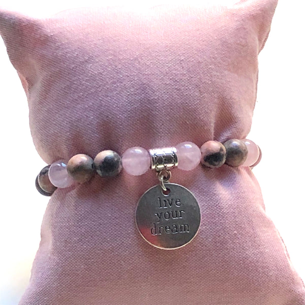 Jasper Mala Bracelet, Wrist Mala Beads, Live Your Dream, Yoga Bracelet, Mala Bracelet, Yoga Armband
