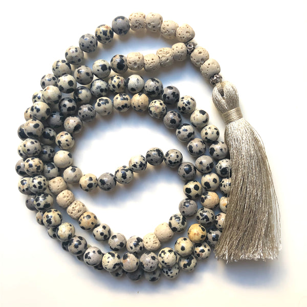 Lavastone Mala Beads, 108 Mala, Jasper Mala Necklace, Yoga Jewelry, Meditation Beads