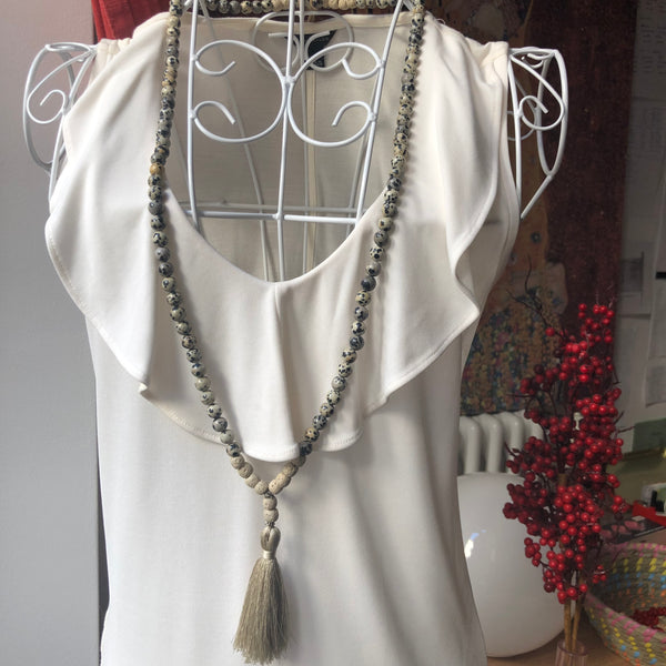 Lavastone Mala Beads, 108 Mala, Jasper Mala Necklace, Yoga Jewelry, Meditation Beads