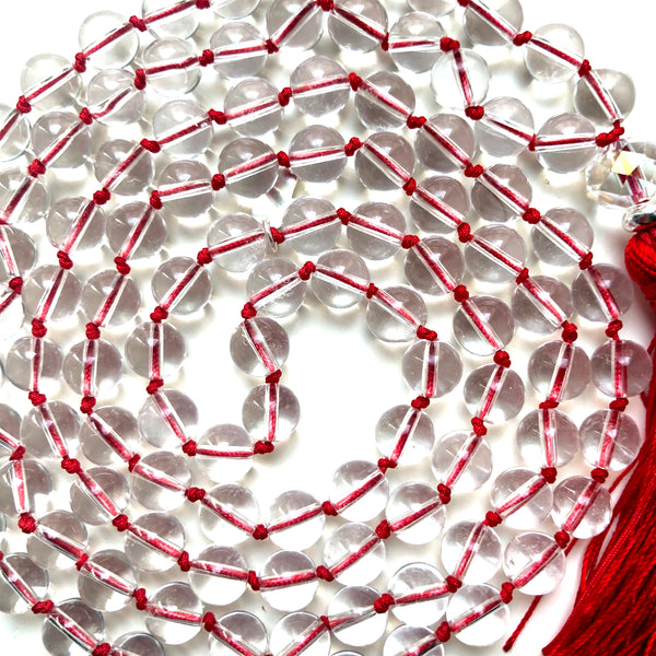 Crystal Quartz Mala Beads, 108 Mala, Mala Necklace, Yoga Jewelry, Self Love