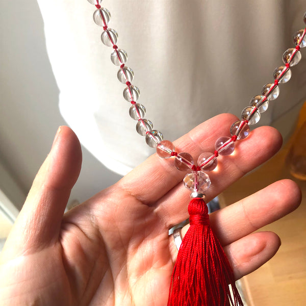 Crystal Quartz Mala Beads, 108 Mala, Mala Necklace, Yoga Jewelry, Self Love