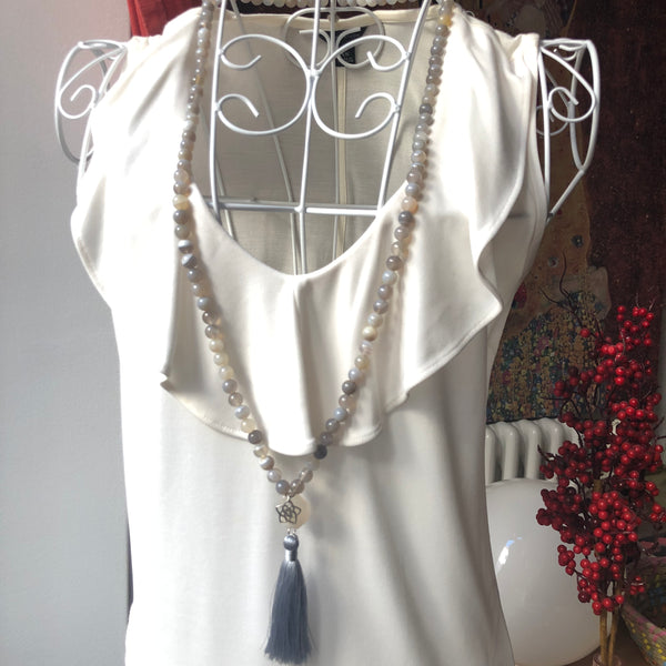 Agate Mala Beads, 108 Mala, Mala Necklace, Mandala, Yoga Schmuck, Meditation