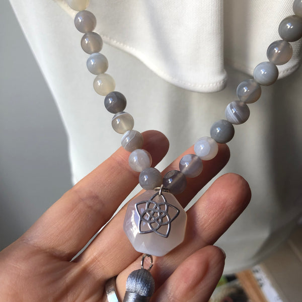 Agate Mala Beads, 108 Mala, Mala Necklace, Mandala, Yoga Schmuck, Meditation