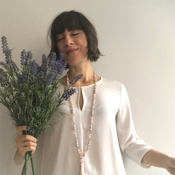 Kunzite Mala Beads, Citrine 108 Mala, Morganite Mala Necklace, Yoga Jewelry, Meditation Beads