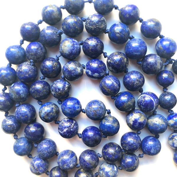 Lapis Lazuli Mala Necklace, Mala Beads, 54 Mala, Yoga Necklace, Meditation Mala, Spiritual Jewelry