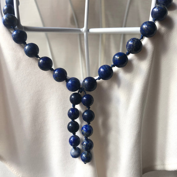 Lapis Lazuli Mala Necklace, Mala Beads, 54 Mala, Yoga Necklace, Meditation Mala, Spiritual Jewelry