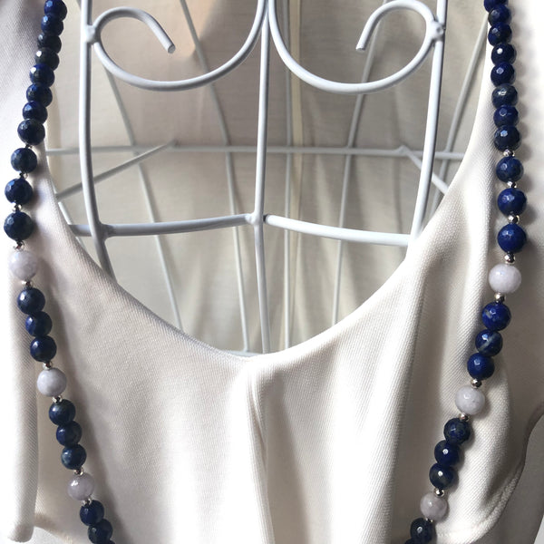 Lapis Lazuli Mala Necklace, Jade Mala Beads, 108 Mala, Yoga Necklace
