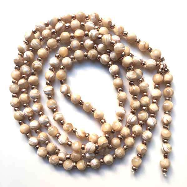 Mother of Pearl Mala Beads, 108 Mala, Mala Necklace, Yoga Jewelry, Karma Beads, Meditation Beads