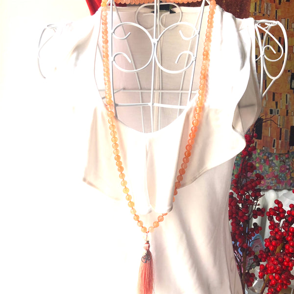 Jade Mala Beads, Tree of Life, 108 Mala, Mala Necklace, Yoga Jewelry, Meditation Beads