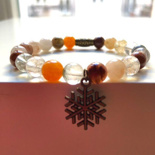 Quartz Mala Bracelet, Wrist Mala Beads, Yoga Bracelet, Mala Bracelet, Yoga Jewelry, Self-Love, Spiritual Jewelry, Yoga Schmuck, Boho, Chakra