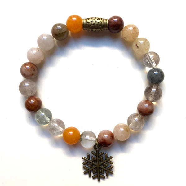 Quartz Mala Bracelet, Wrist Mala Beads, Yoga Bracelet, Mala Bracelet, Yoga Jewelry, Self-Love, Spiritual Jewelry, Yoga Schmuck, Boho, Chakra