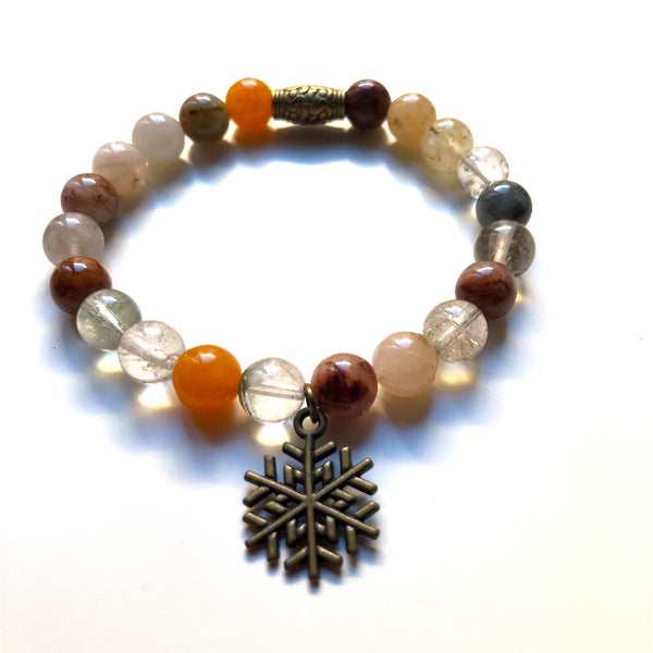 Quartz Mala Bracelet, Wrist Mala Beads, Yoga Bracelet, Mala Bracelet, Yoga Jewelry, Self-Love, Spiritual Jewelry, Yoga Schmuck, Boho, Chakra