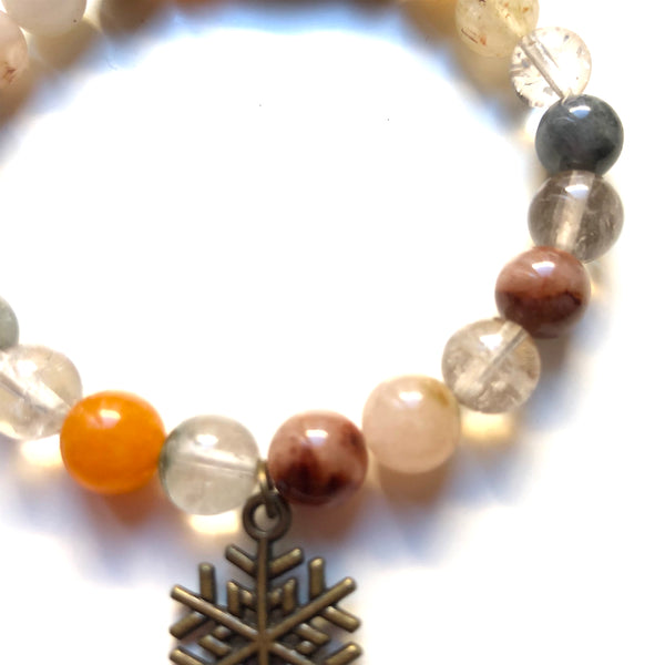Quartz Mala Bracelet, Wrist Mala Beads, Yoga Bracelet, Mala Bracelet, Yoga Jewelry, Self-Love, Spiritual Jewelry, Yoga Schmuck, Boho, Chakra
