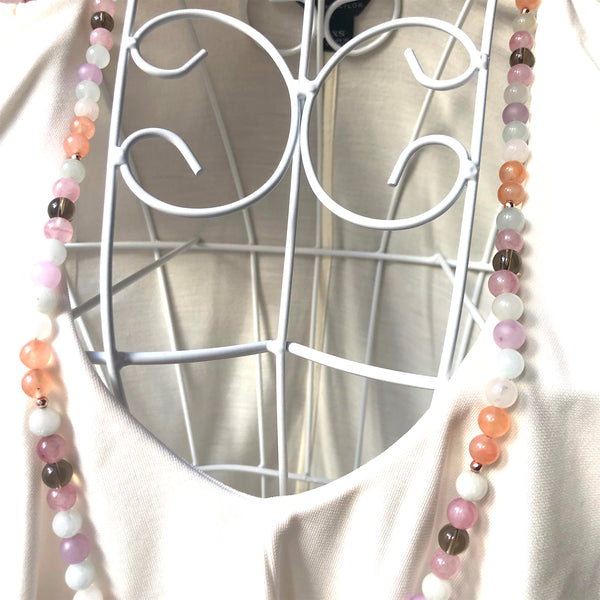 Aquamarine Mala Beads, Smoky Quartz, Jade Mala Necklace, 108 Mala, Yoga Jewelry, Meditation