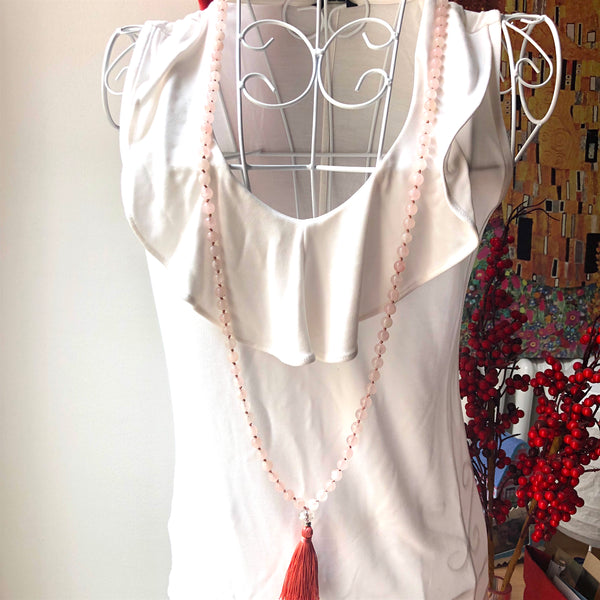 Rose Quartz Mala Beads, 108 Mala, Mala Necklace, Yoga Jewelry, Self Love