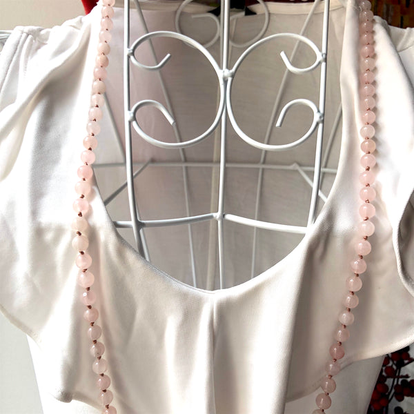 Rose Quartz Mala Beads, 108 Mala, Mala Necklace, Yoga Jewelry, Self Love