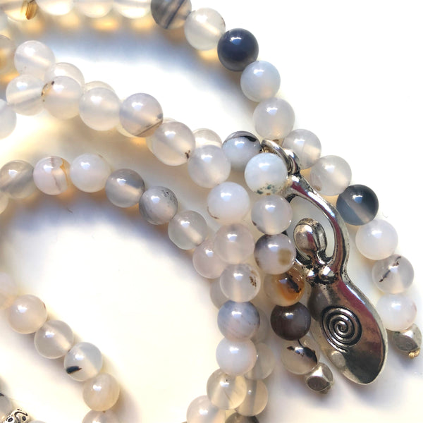 Sardonyx Mala Beads, Venus Goddess, 108 Mala, Mala Necklace, Yoga Jewelry, Meditation Beads
