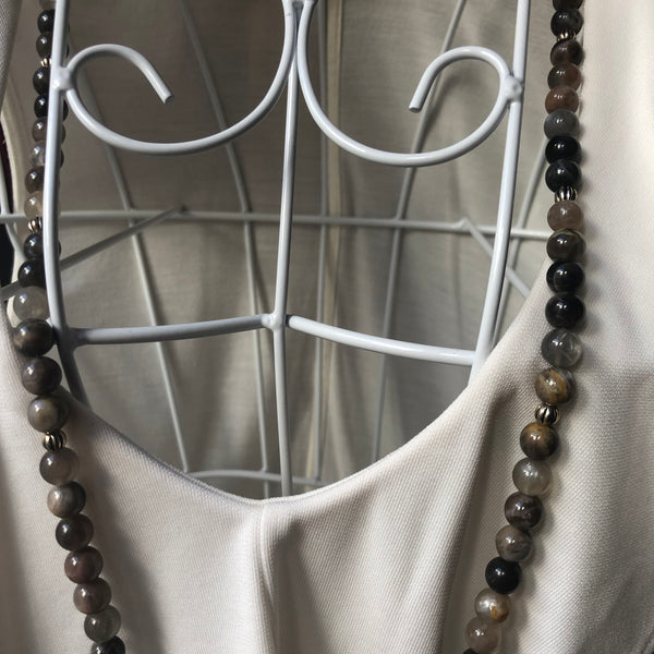 Moonstone Mala Beads, 108 Mala, Mala Necklace, Yin Yang, Yoga Jewelry, Meditation Beads