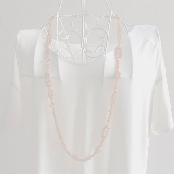 Tantric Mala Necklace: Aventurine, Crystal Quartz 6 mm.