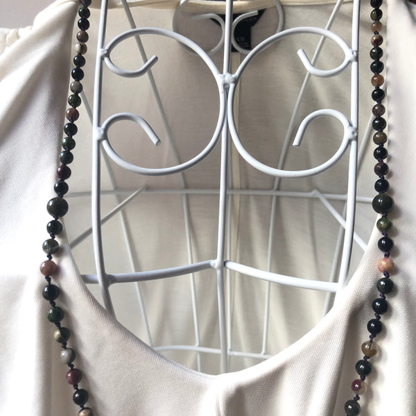 Tourmaline Mala Beads, 108 Mala, Amethyst Mala Necklace, Hand Knotted, Yoga Jewelry