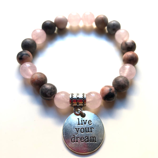 Jasper Mala Bracelet, Wrist Mala Beads, Live Your Dream, Yoga Bracelet, Mala Bracelet, Yoga Armband