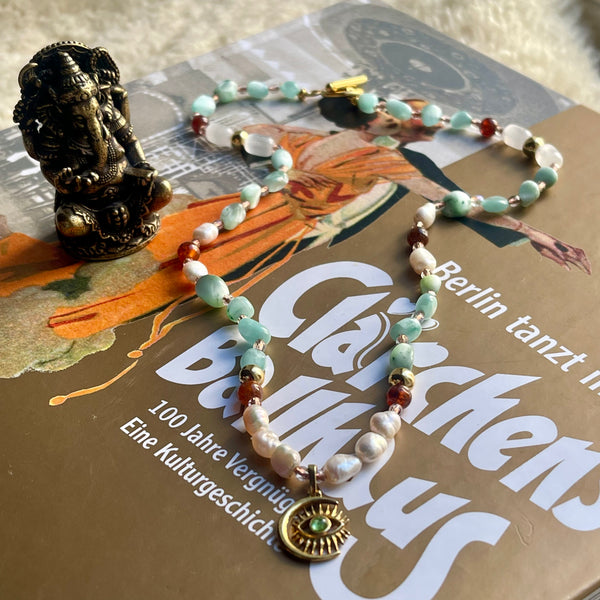 Soul Harmony: Amazonite, Selenite, Pearl, Garnet