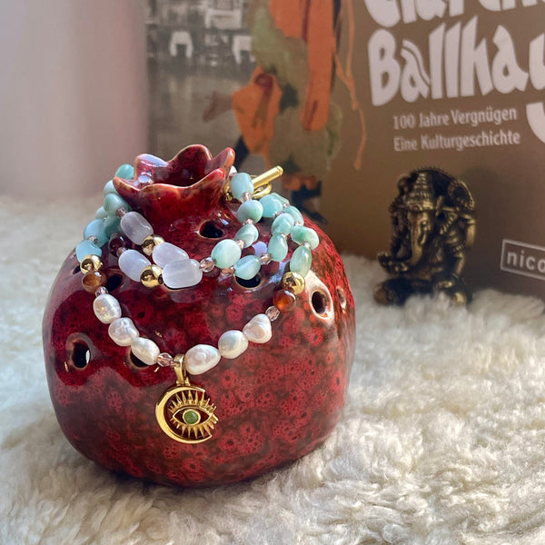 Soul Harmony: Amazonite, Selenite, Pearl, Garnet