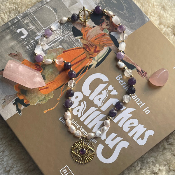 Serene Light: Quartz, Selenite, Pearl, Ametrine & Amethyst