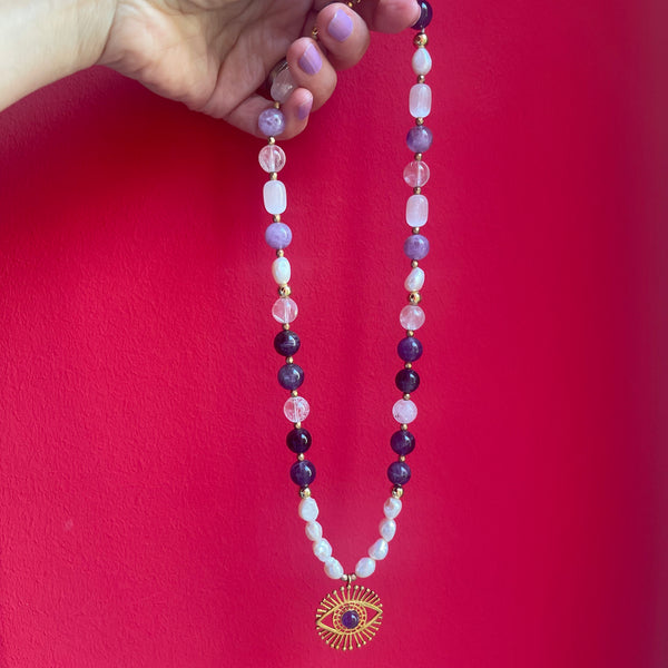 Serene Light: Quartz, Selenite, Pearl, Ametrine & Amethyst