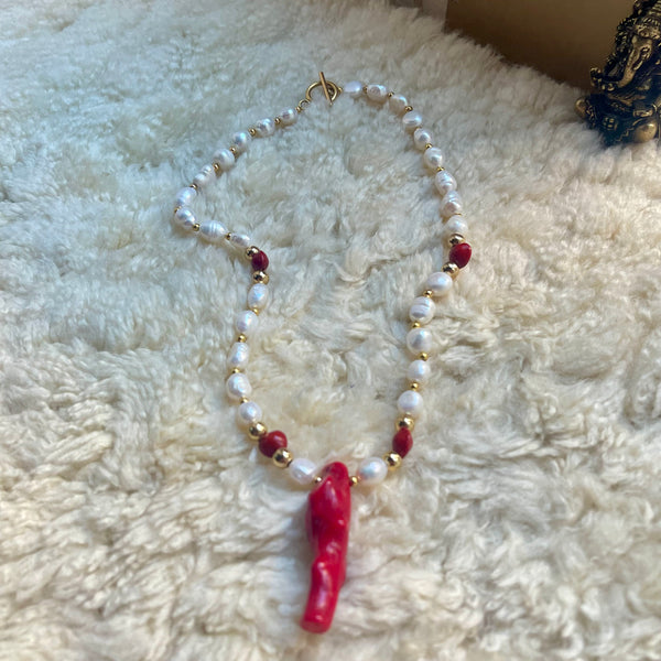 Divine Bloom: Pearl, Amla Seeds (Indian Gooseberry Seeds), Coral