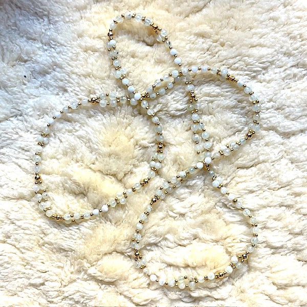 Tantric Mala Necklace: Green Tourmaline 6 mm