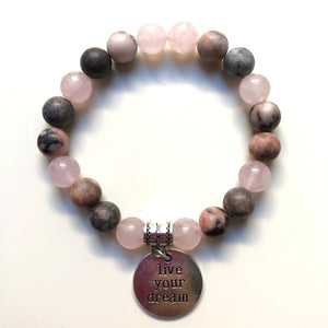 Jasper Mala Bracelet, Wrist Mala Beads, Live Your Dream, Yoga Bracelet, Mala Bracelet, Yoga Armband