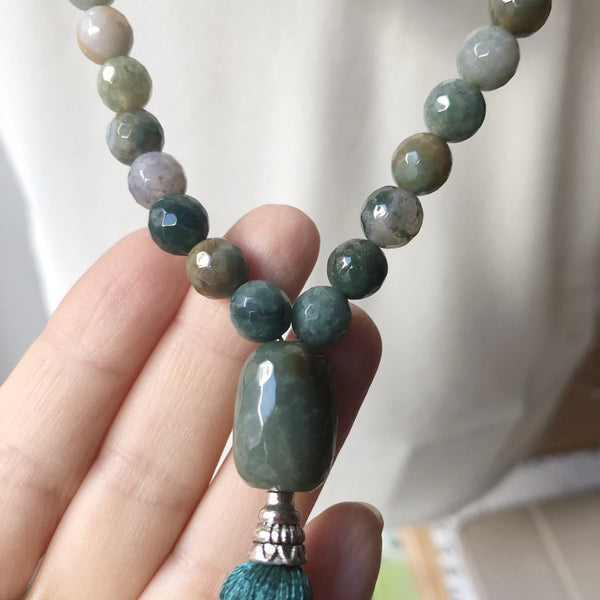 Agate Mala Beads, 108 Mala, Mala Necklace, Yoga Jewelry, Meditation Beads