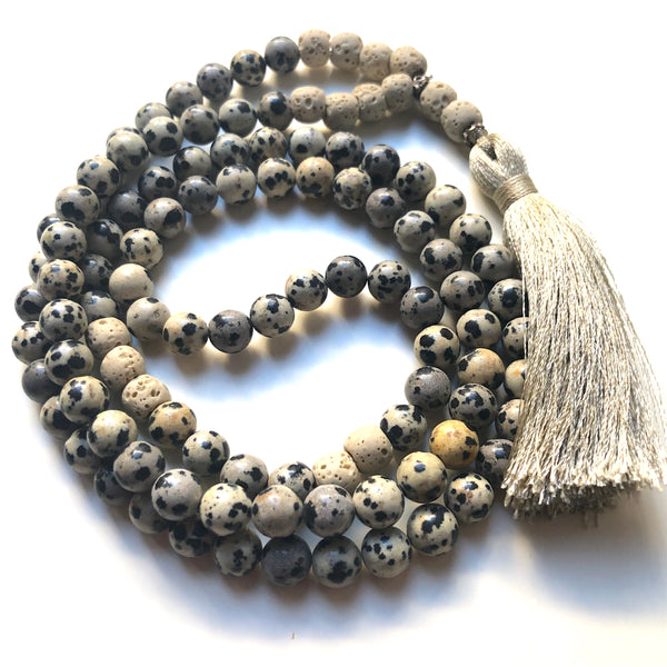 Lavastone Mala Beads, 108 Mala, Jasper Mala Necklace, Yoga Jewelry, Meditation Beads
